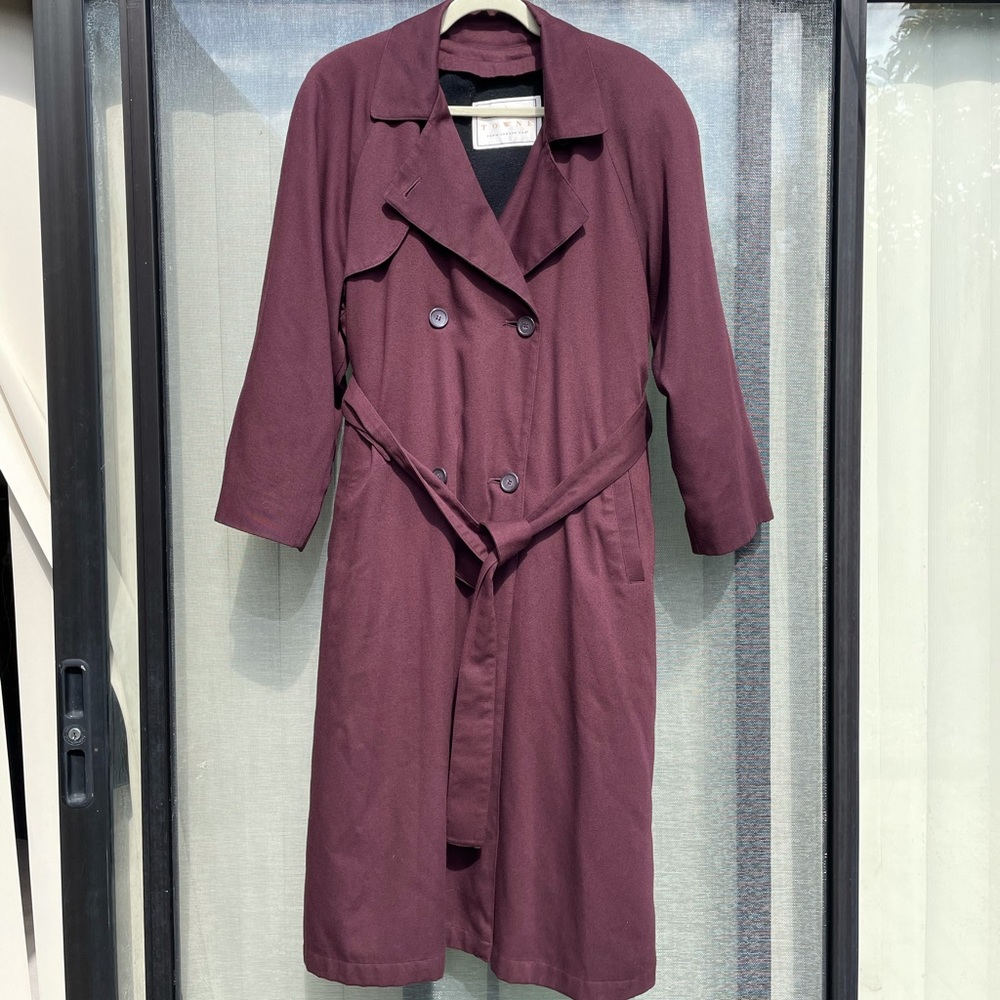 Women’s Coats Towne Form London Fog Sz 8 Purple